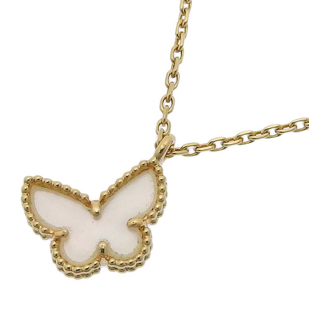 Van Cleef & Arpels – Sweet Alhambra Papillon Necklace – 18K Yellow Gold & Mother-of-Pearl