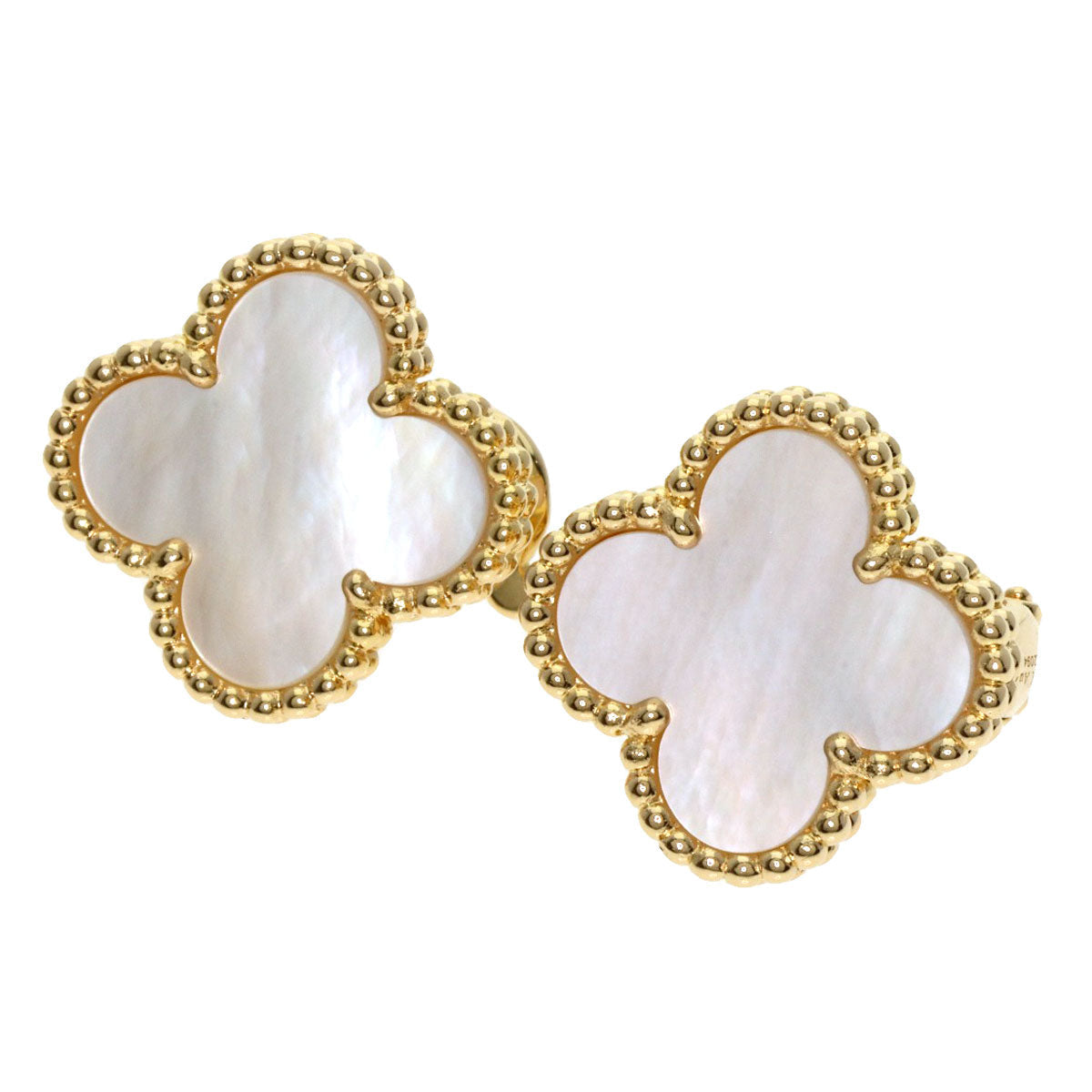 VAN CLEEF & ARPELS – Vintage Alhambra Earrings – 18K Yellow Gold –