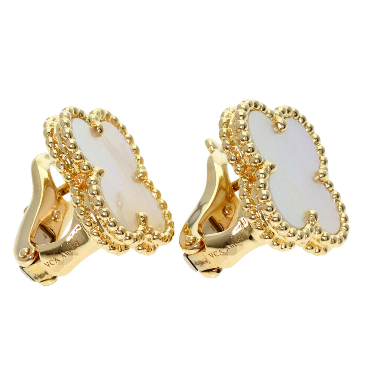 VAN CLEEF & ARPELS – Vintage Alhambra Earrings – 18K Yellow Gold –