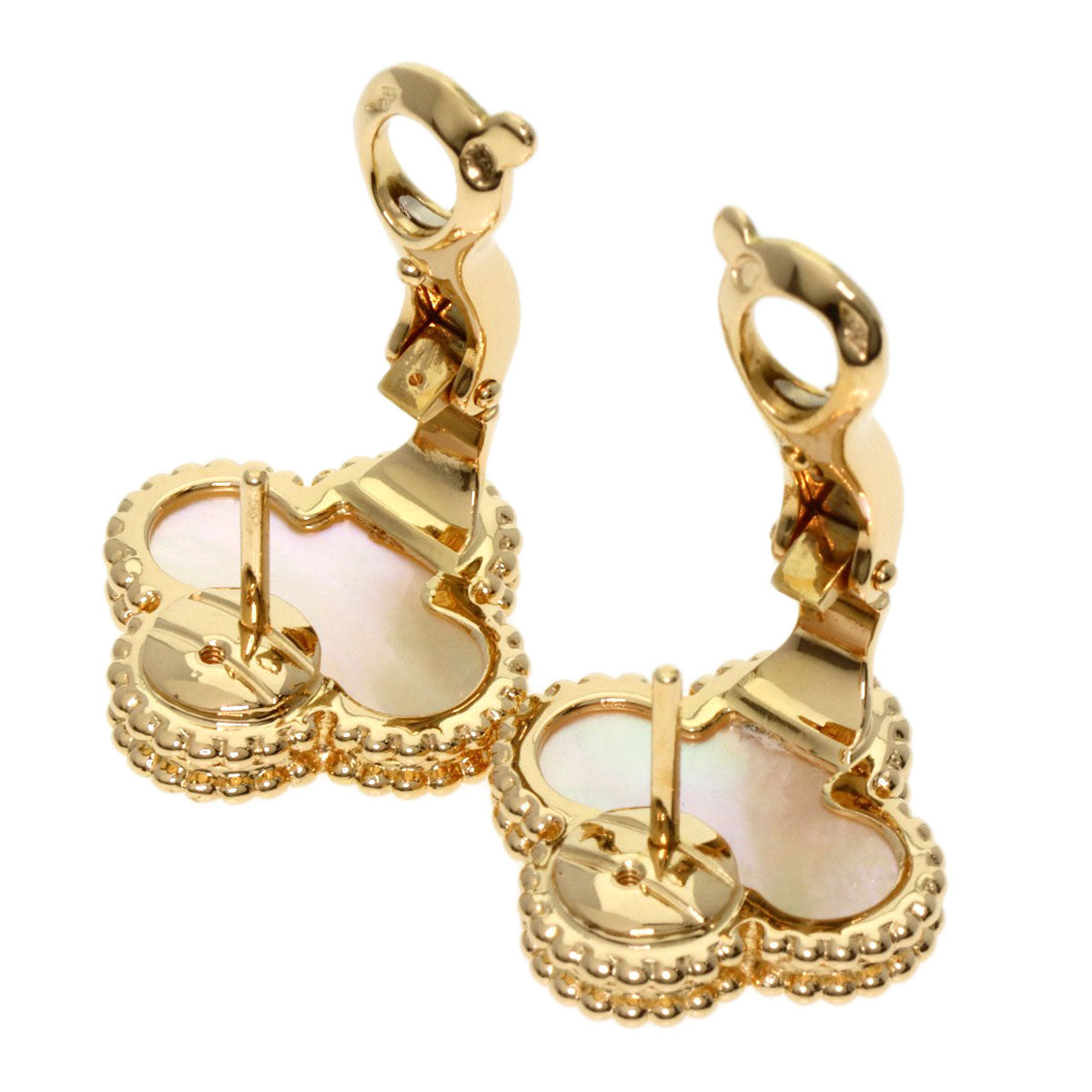 VAN CLEEF & ARPELS – Vintage Alhambra Earrings – 18K Yellow Gold –