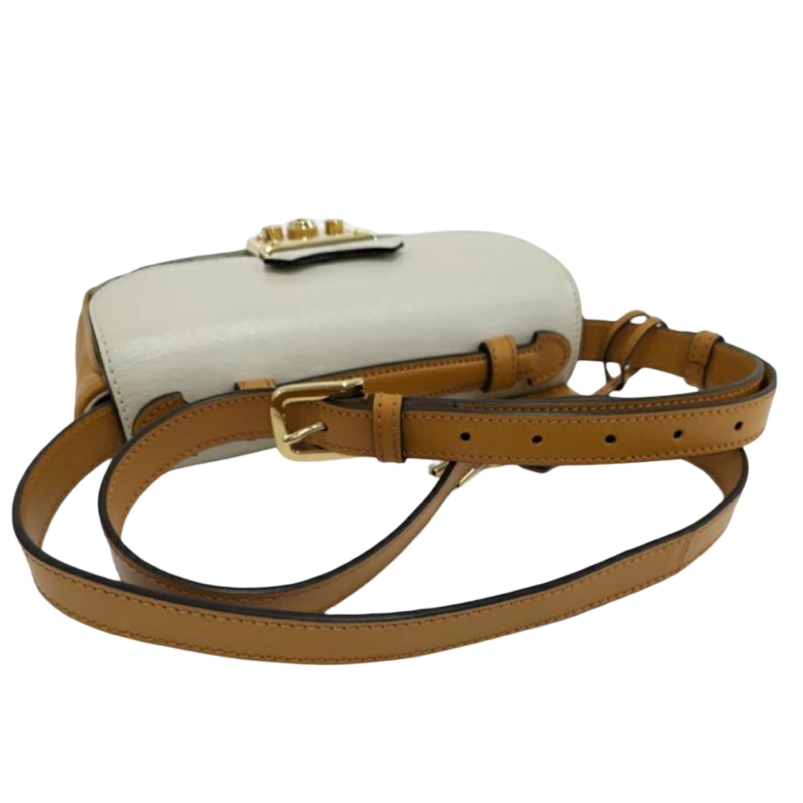 GUCCI Padlock Small GG Supreme Beige Mustard White Shoulder Bag – Authentic Previously Owned