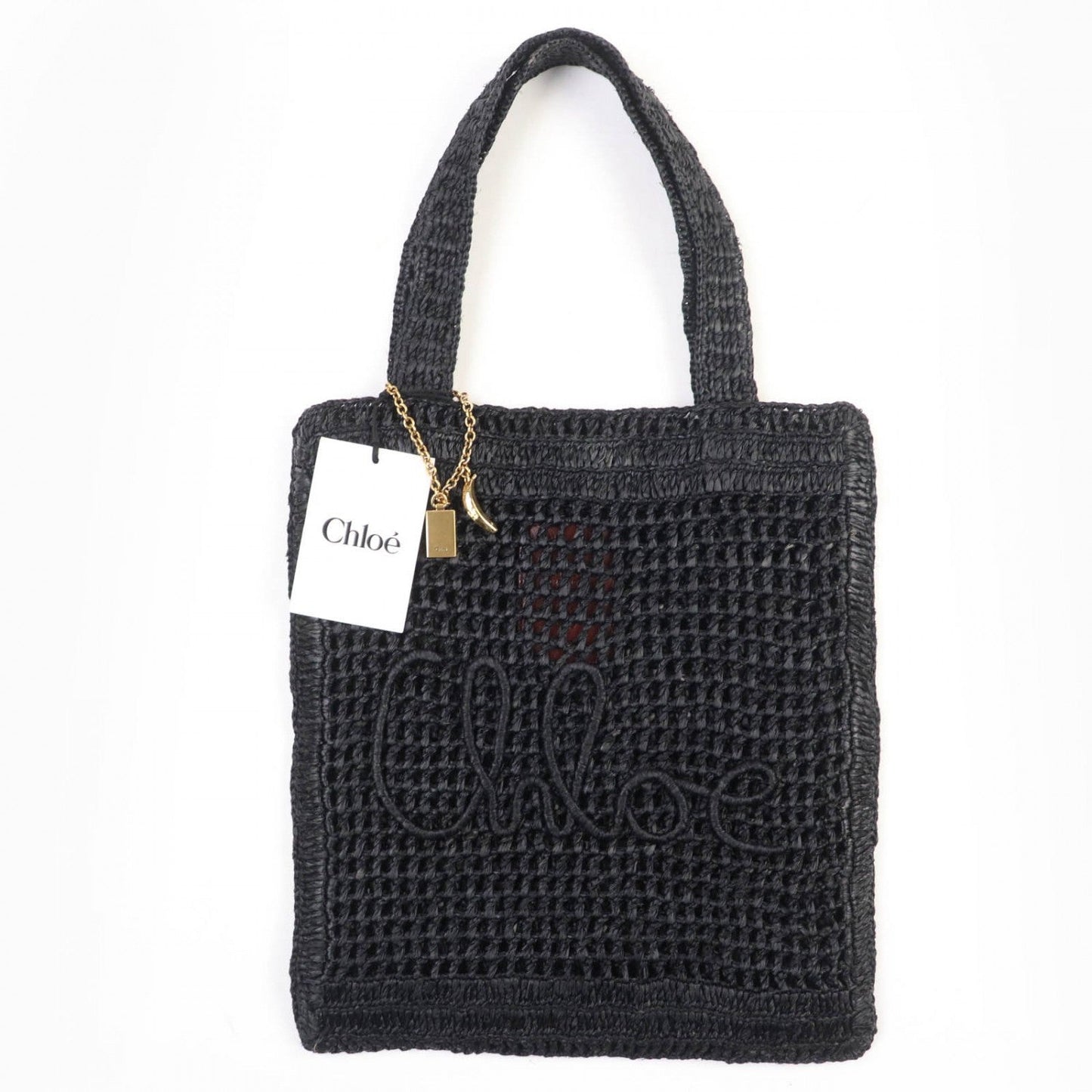 Chloé Black Raffia Tote Banana Summer