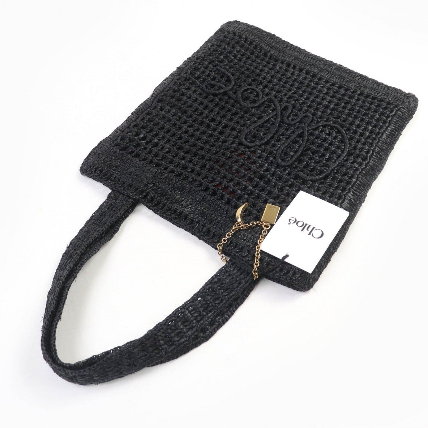 Chloé Black Raffia Tote Banana Summer