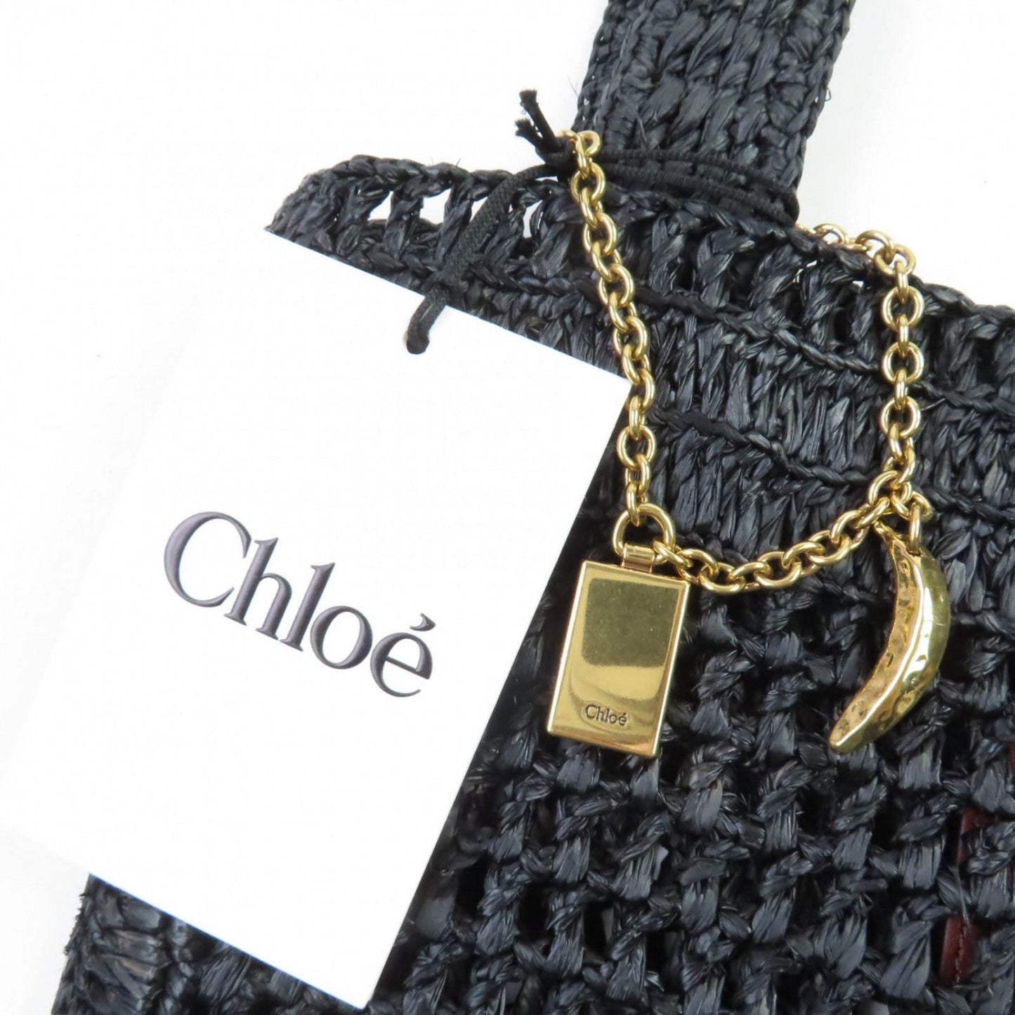 Chloé Black Raffia Tote Banana Summer