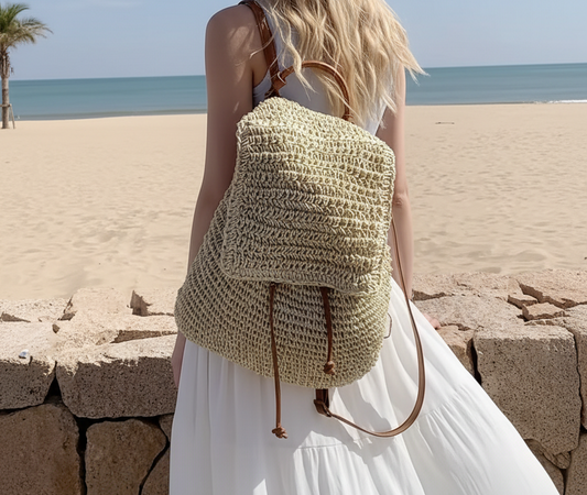Woven Backpack – Lightweight Summer Beach & City Bag Recommended for its practicality