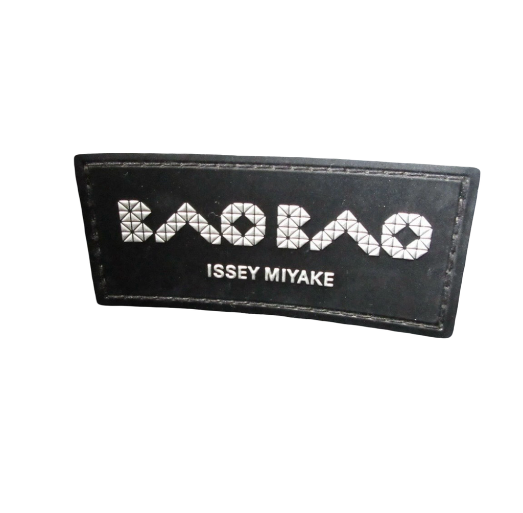 Issey Miyake Bao Bao Silver PVC Geometric Clutch Pouch Excellent Condition Previously Owned Authentic
