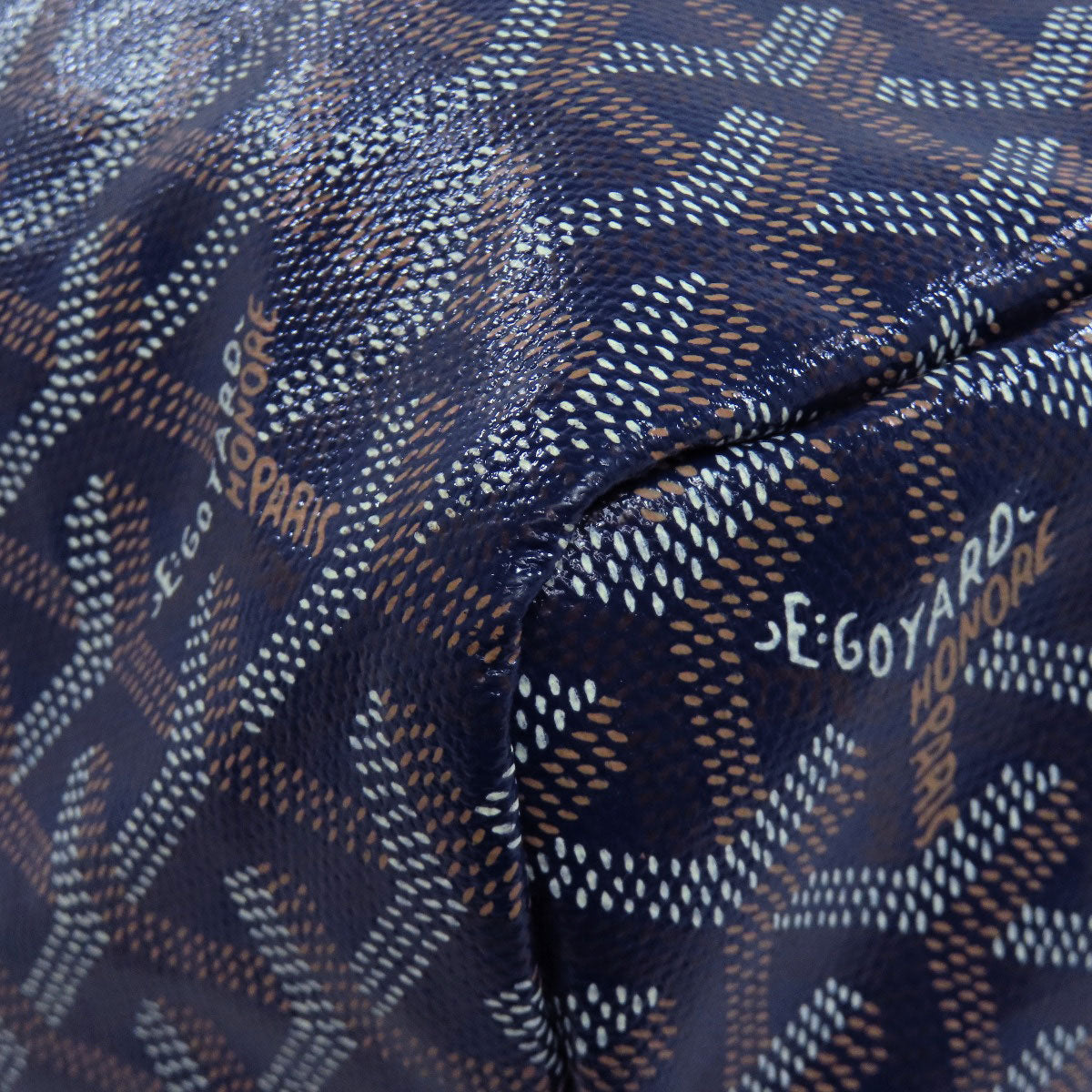 GOYARD – Saint Louis PM Tote Navy Coated Canvas