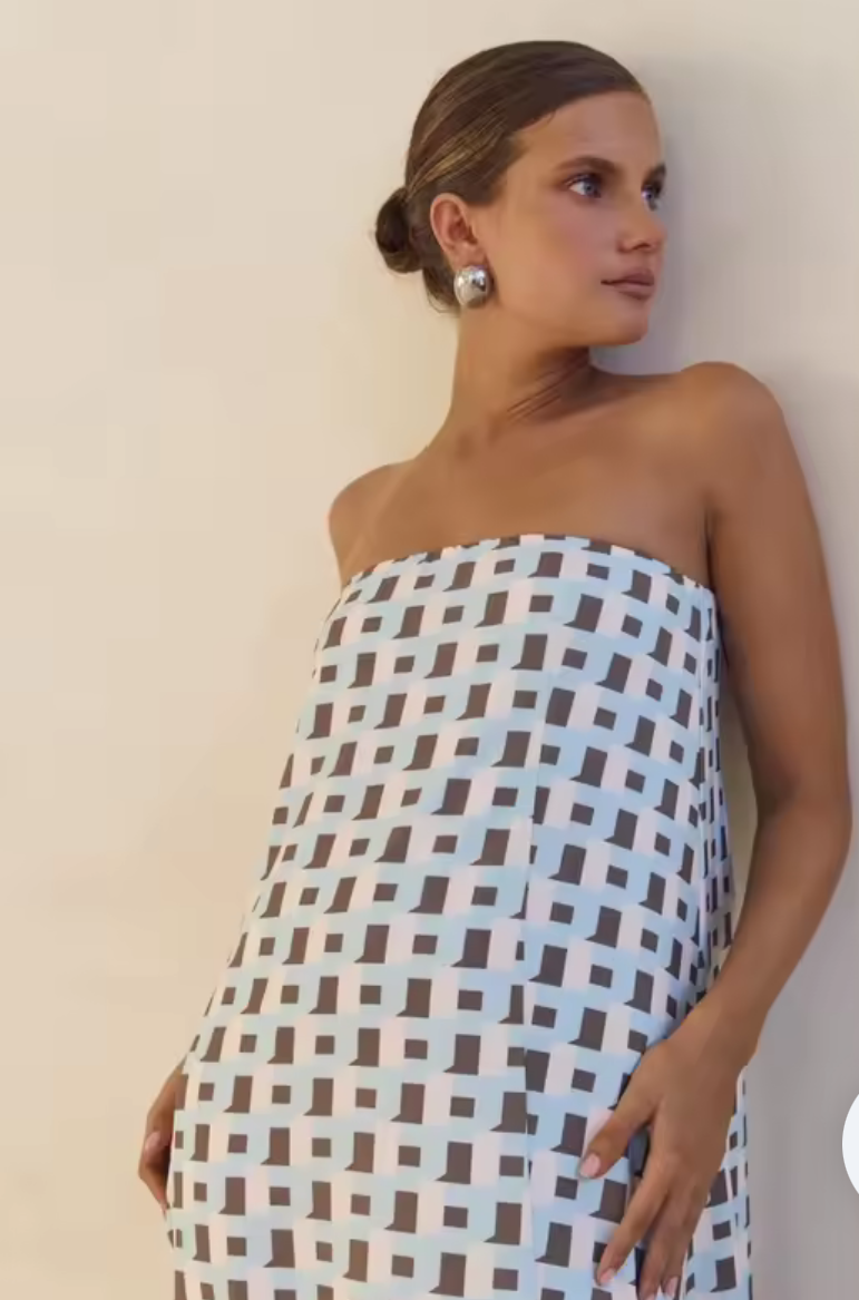 Strapless Printed Maxi Dress – Tube Top Special Occasion - Vacation Dress – Flowy Resort wear