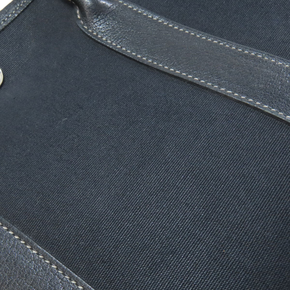 HERMÈS Garden Party TPM – Black Towar Officche Leather – Silver-Tone