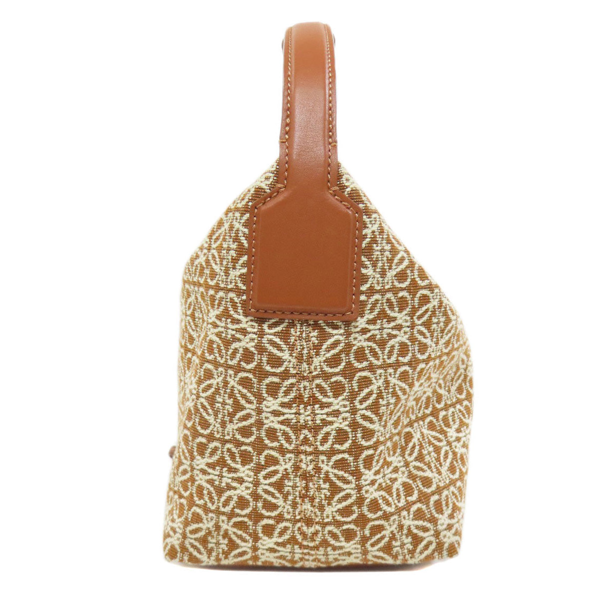 LOEWE Anagram Cuby Handbag – Brown Canvas – 100% Authentic ✨Excellent Pre Owned Condition ~26% Off MSRP