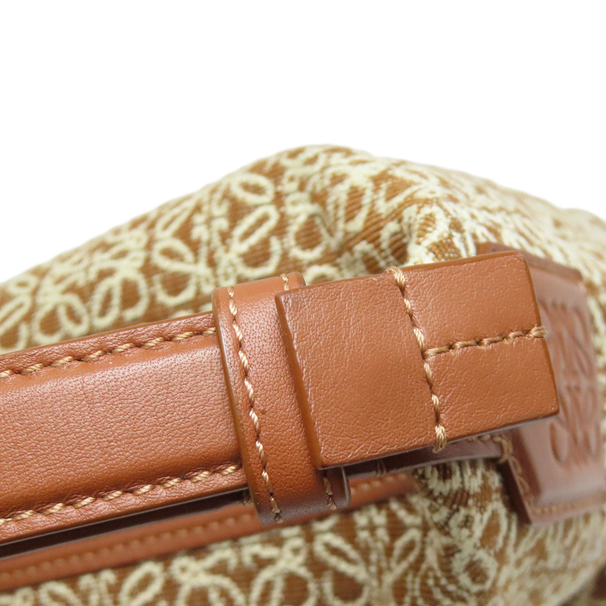 LOEWE Anagram Cuby Handbag – Brown Canvas – 100% Authentic ✨Excellent Pre Owned Condition ~26% Off MSRP