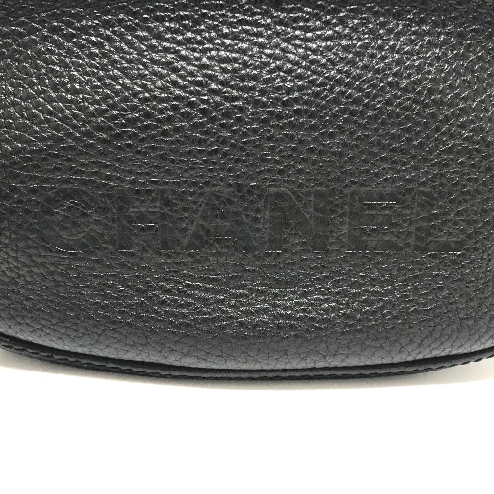 CHANEL – Logo Fringe – Black Calf Leather – Karl Lagerfeld Era, 1990s – 100% Authentic Pre-Owned✨ Good Vintage Condition