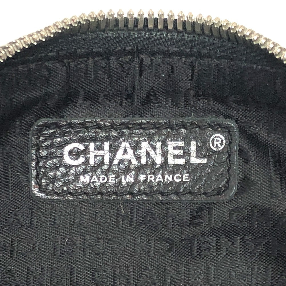 CHANEL – Logo Fringe – Black Calf Leather – Karl Lagerfeld Era, 1990s – 100% Authentic Pre-Owned✨ Good Vintage Condition