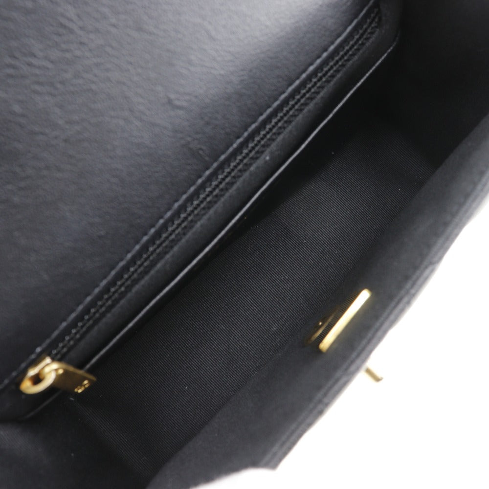 CHANEL Black Calfskin with COCO Mark Charm – Karl Lagerfeld Collection, 2000s – 100% Authentic ✨Excellent Pre-Owned Condition