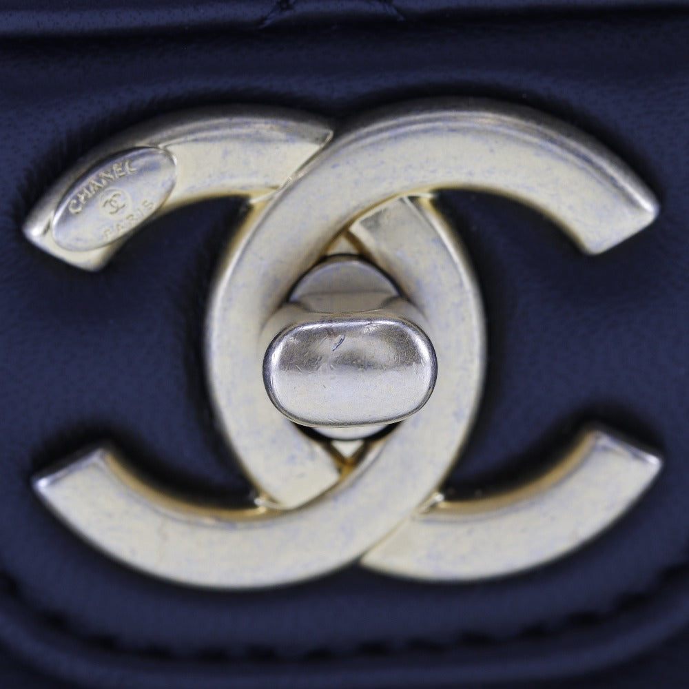 CHANEL Black Calfskin with COCO Mark Charm – Karl Lagerfeld Collection, 2000s – 100% Authentic ✨Excellent Pre-Owned Condition