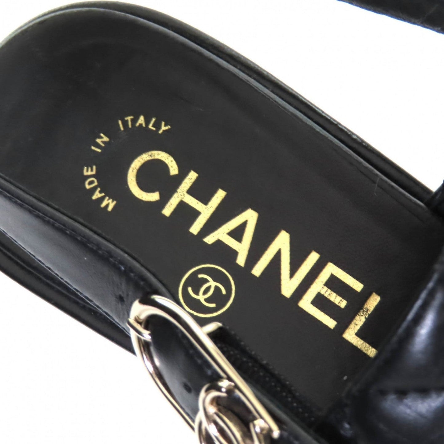CHANEL Sandals – Black Leather – Size 37 – Collection 24P –