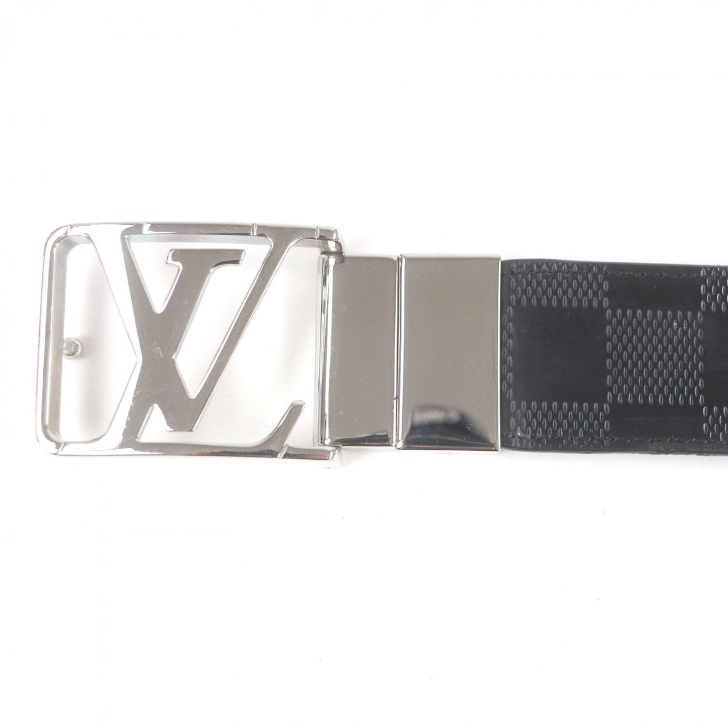 LOUIS VUITTON Belt – Sunture Damier Infini Black & Brown Leather – Size 95/38 –