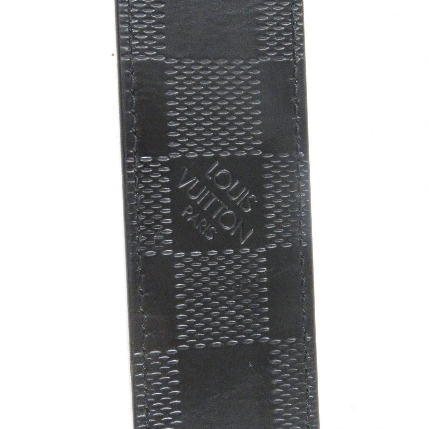 LOUIS VUITTON Belt – Sunture Damier Infini Black & Brown Leather – Size 95/38 –