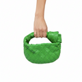 BOTTEGA VENETA Mini Jodie Green Leather Handbag | Previously Owned Authentic