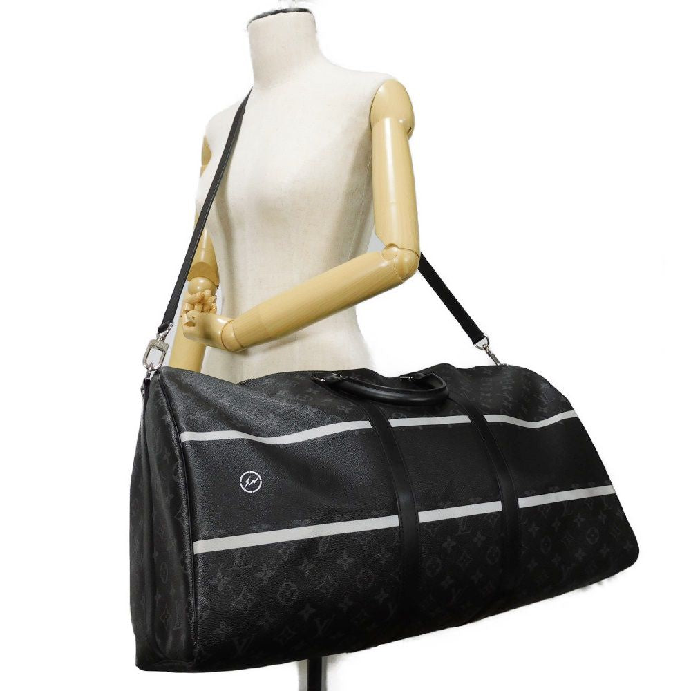LOUIS VUITTON Keepall Bandoulière 55 Monogram Eclipse Fragment Circle Thunder by Hiroshi Fujiwara