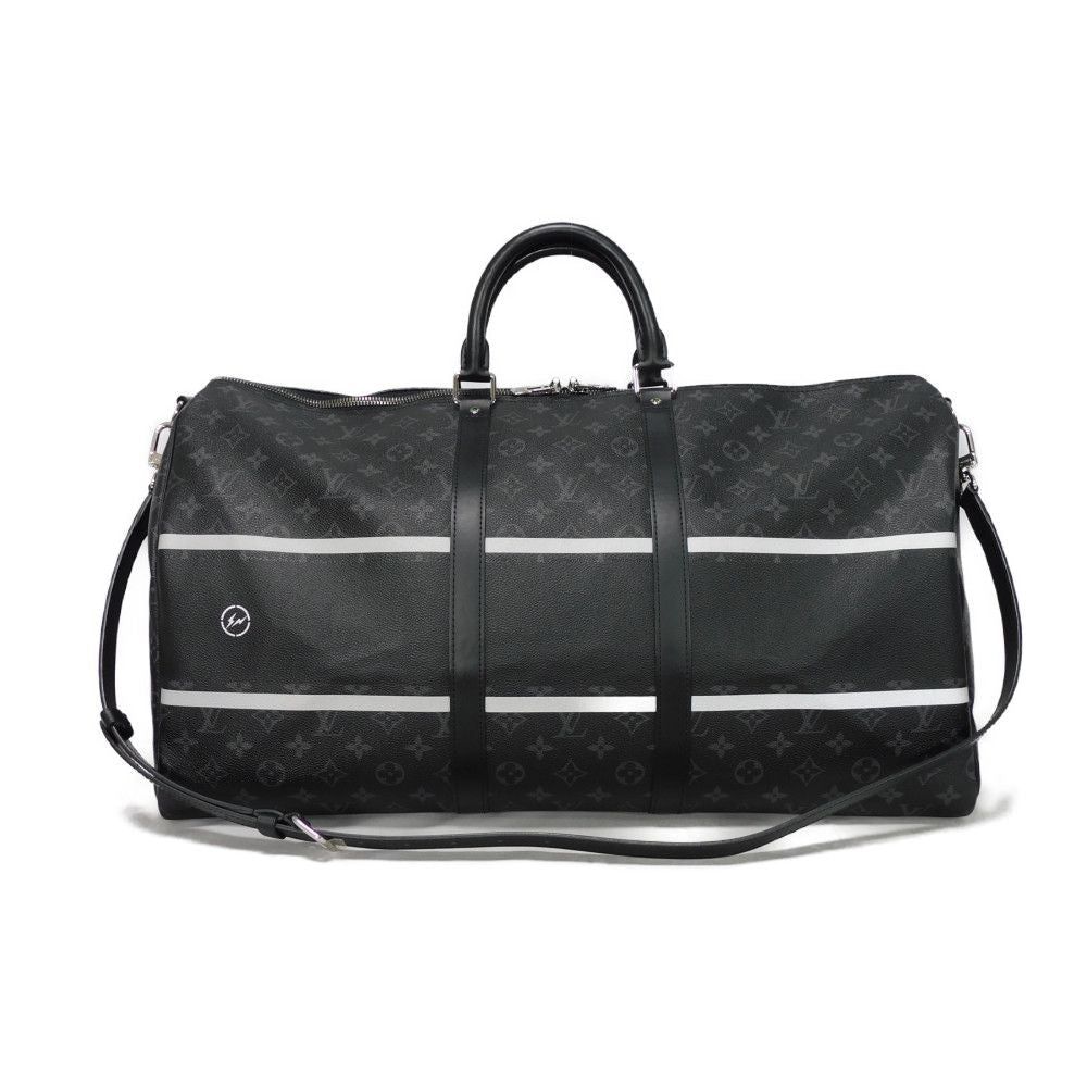 LOUIS VUITTON Keepall Bandoulière 55 Monogram Eclipse Fragment Circle Thunder by Hiroshi Fujiwara