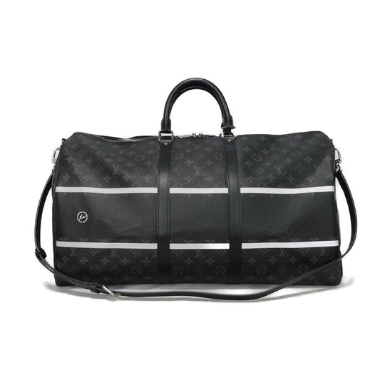 LOUIS VUITTON Keepall Bandoulière 55 Monogram Eclipse Fragment Circle Thunder by Hiroshi Fujiwara
