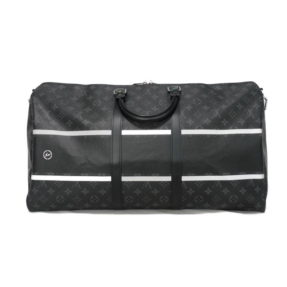 LOUIS VUITTON Keepall Bandoulière 55 Monogram Eclipse Fragment Circle Thunder by Hiroshi Fujiwara
