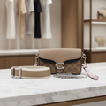 COACH Tabby Beige Signature Crossbody Bag | Previously Owned Authentic