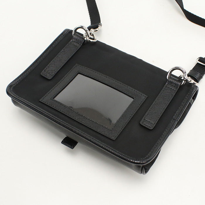 PRADA – Diagonal Shoulder Nylon Bag Saffiano Leather – Black – 100% Authentic ✨Previously Owned Excellent Condition ~20% Off MSRP