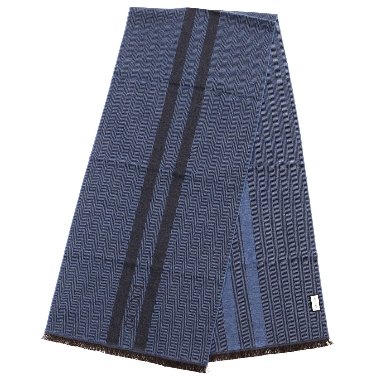 Gucci Scarf wool Navy mens /Unisex 100% Authentic ✨Excellent Pre Owned Hardly Used ~30% Off MSRP