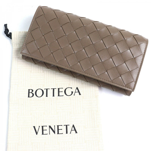 Bottega Veneta Long Wallet Purse Brown leather
