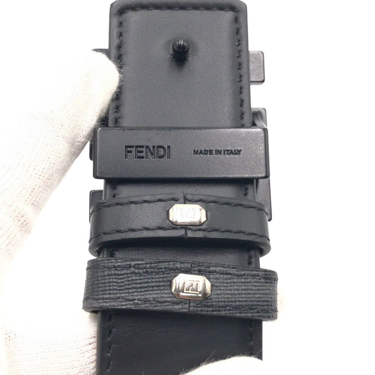 Fendi Black Revesible Men’s Belt Zucca FF logo
