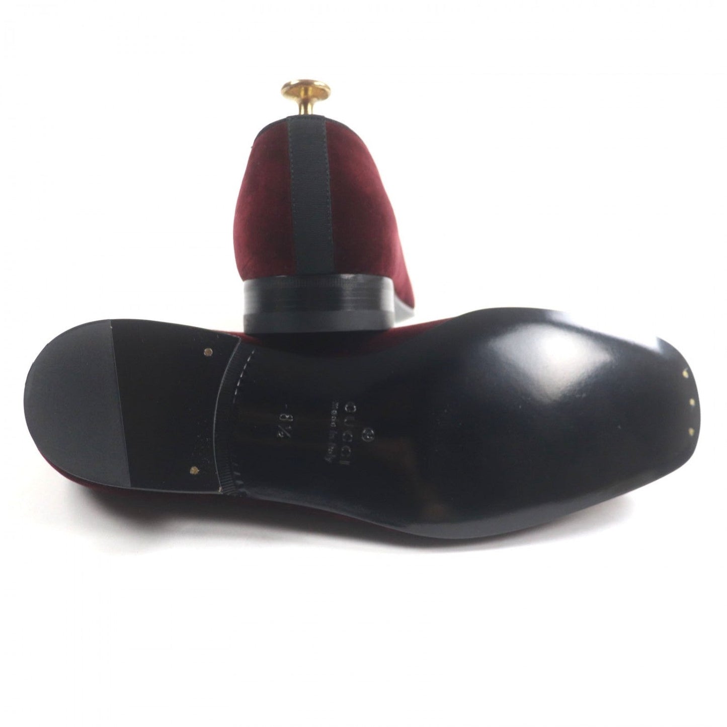 GUCCI size 8.5 Men’s Loafers Velour Bordeaux Made in Italy – 100% Authentic ✨ Unused / Store Display