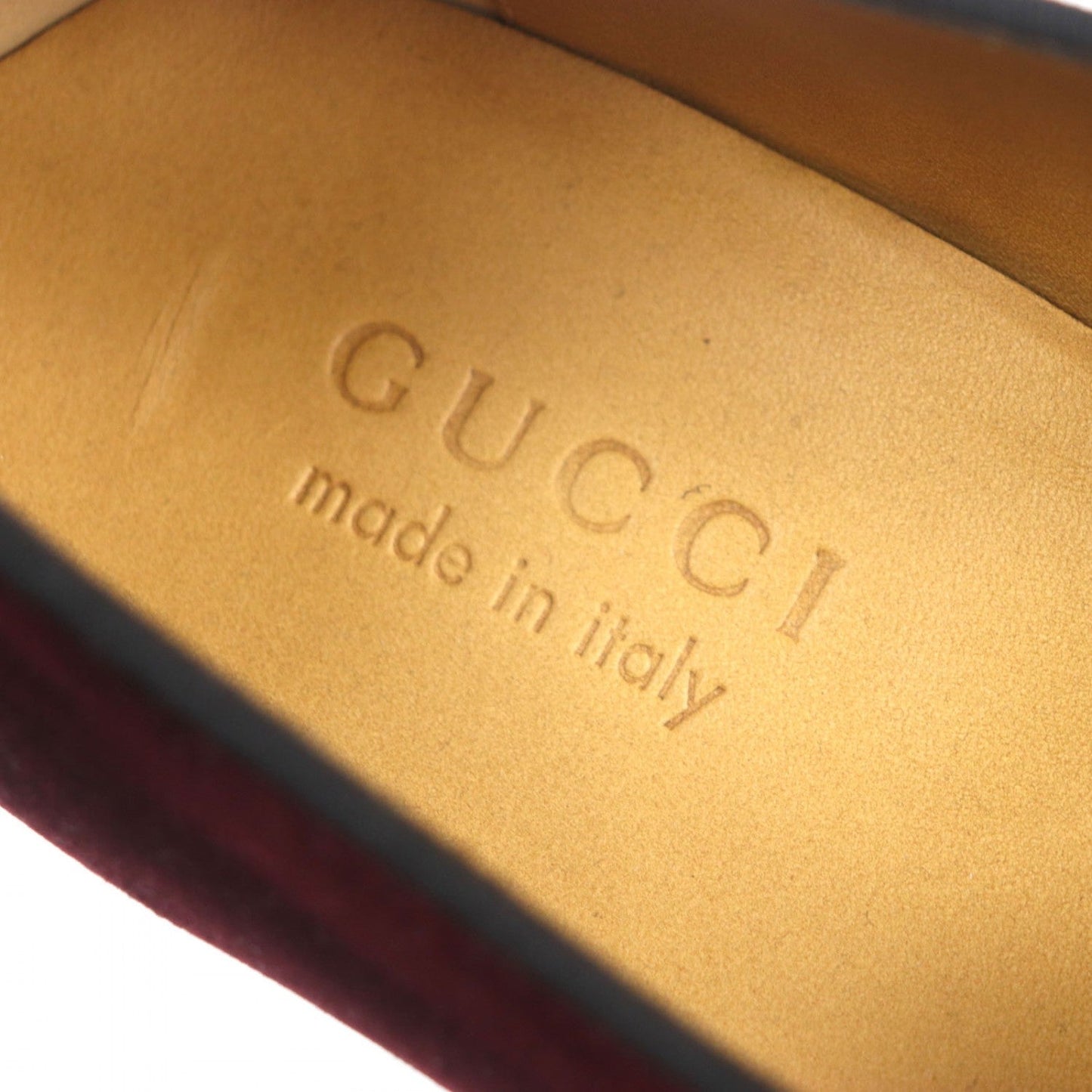 GUCCI size 8.5 Men’s Loafers Velour Bordeaux Made in Italy – 100% Authentic ✨ Unused / Store Display