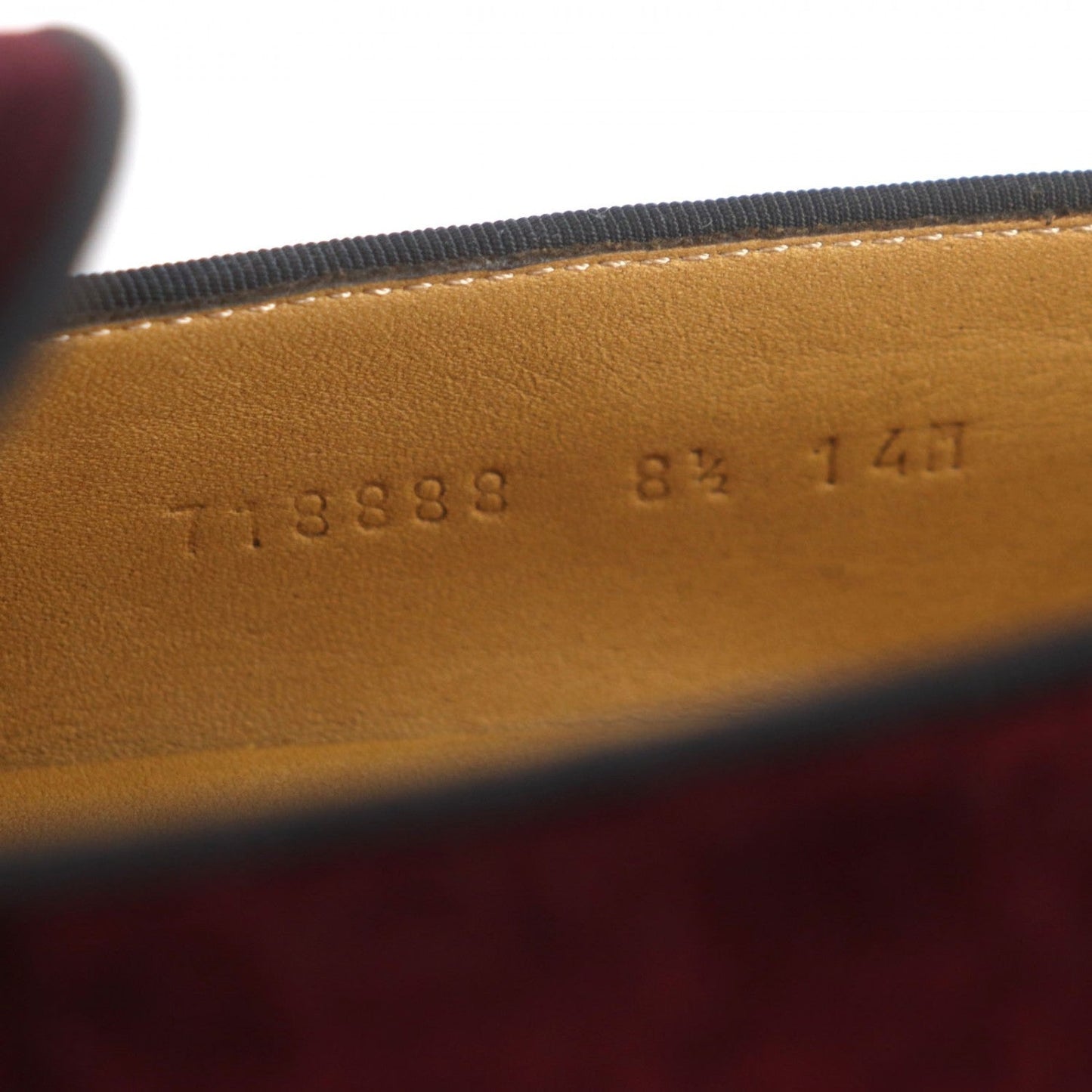 GUCCI size 8.5 Men’s Loafers Velour Bordeaux Made in Italy – 100% Authentic ✨ Unused / Store Display