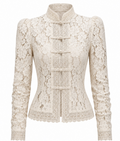 Lace -detail blouse with soft vintage-inspired detailing| Long sleeves