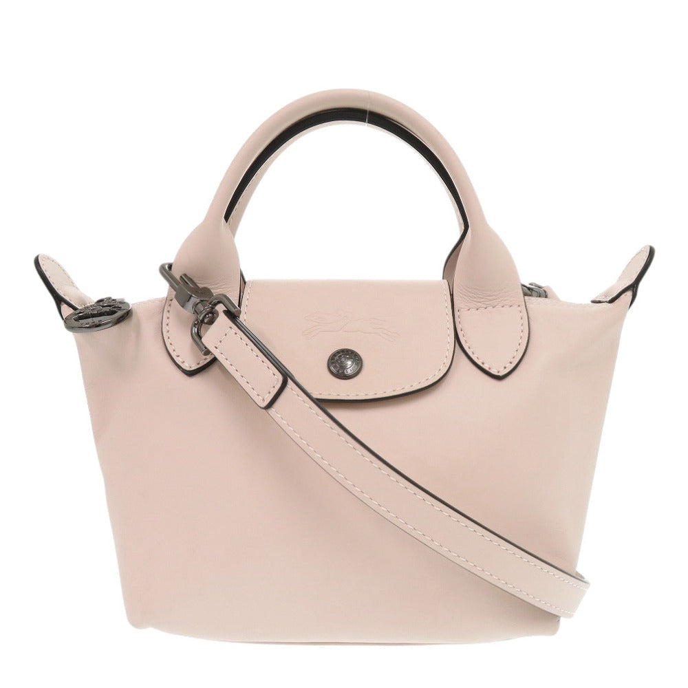 Longchamp – Le Pliage Extra XS Handbag – Nude Leather – Le Pliage