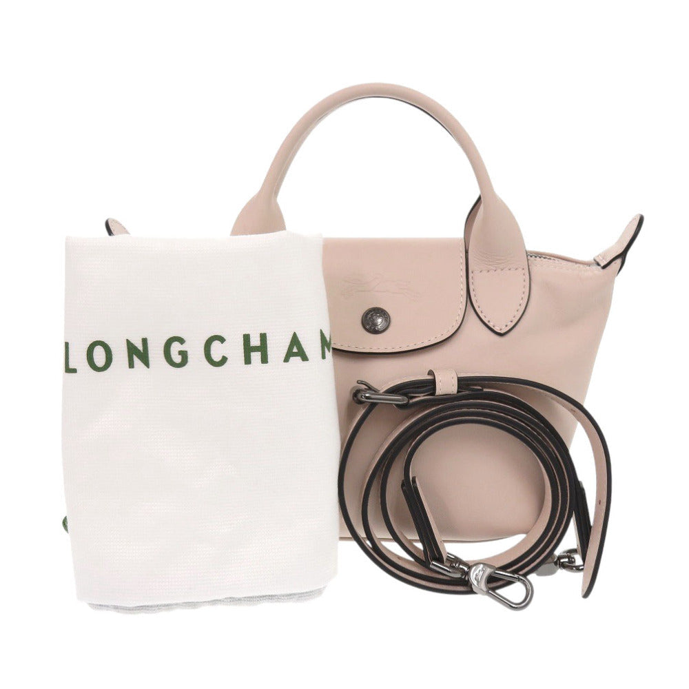 Longchamp – Le Pliage Extra XS Handbag – Nude Leather – Le Pliage