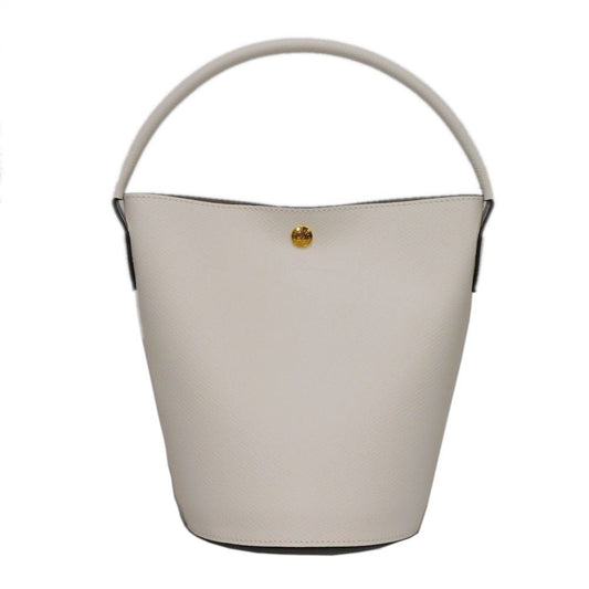 Longchamp – Epurée S Bucket Bag – Cuir d’Ursie – Blanc Russian Embossed