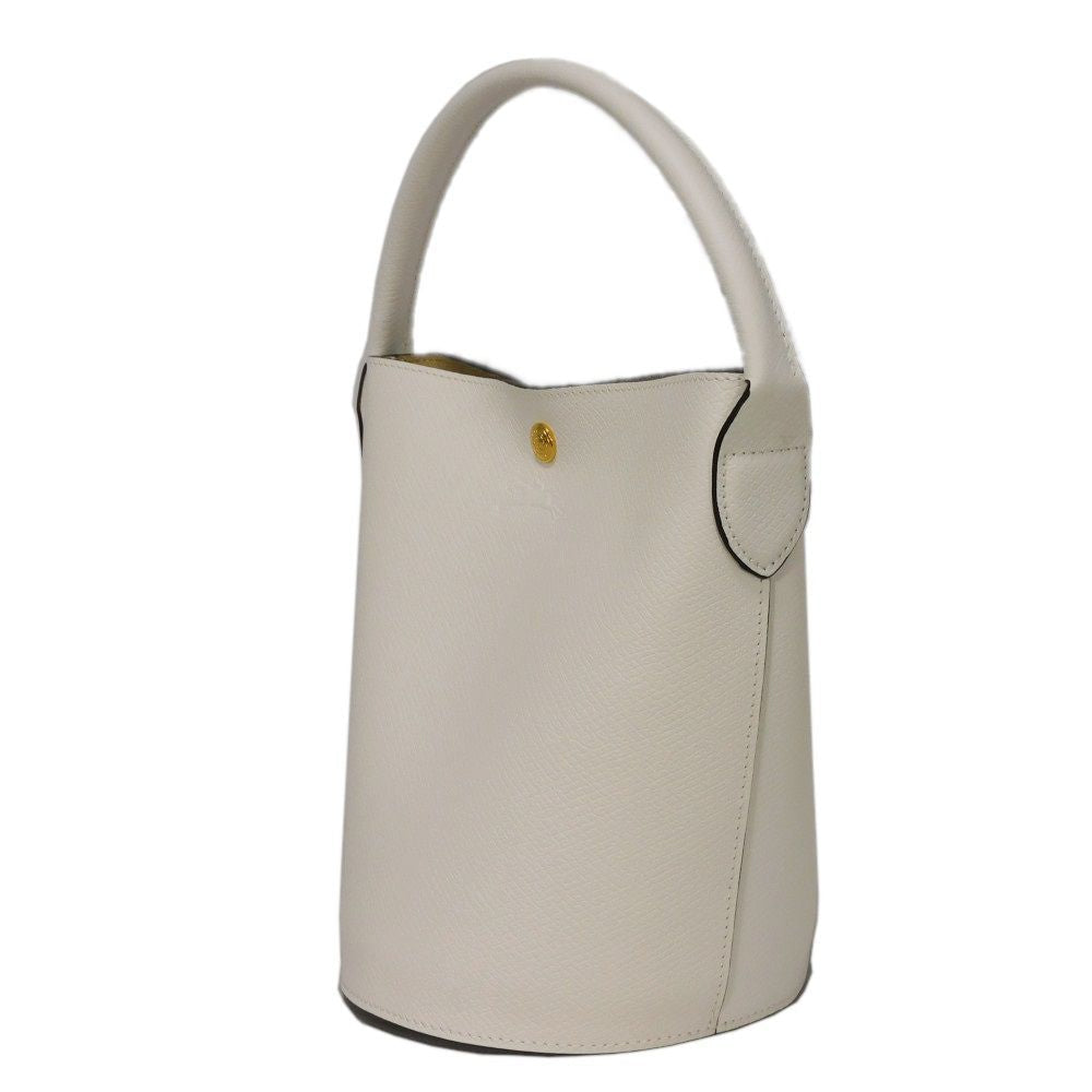 Longchamp – Epurée S Bucket Bag – Cuir d’Ursie – Blanc Russian Embossed