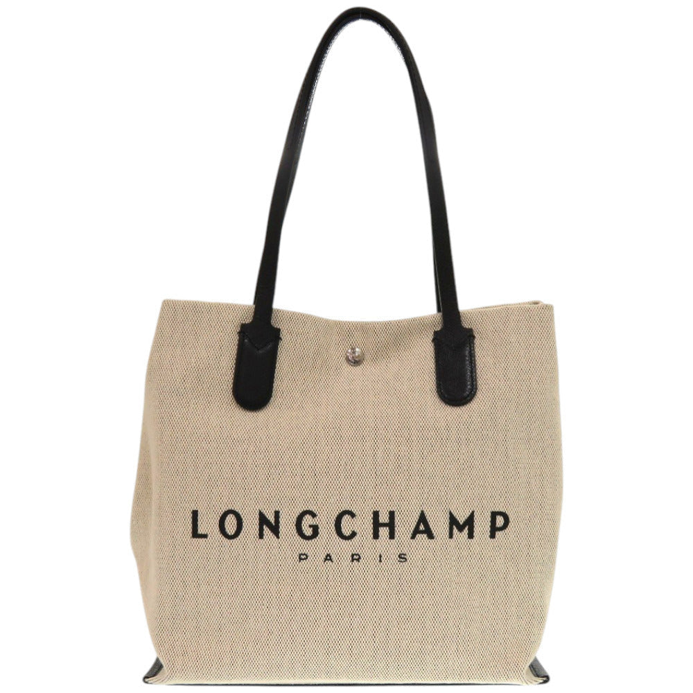 LONGCHAMP – Tote Bag – Rozo – Beige Canvas & Leather –