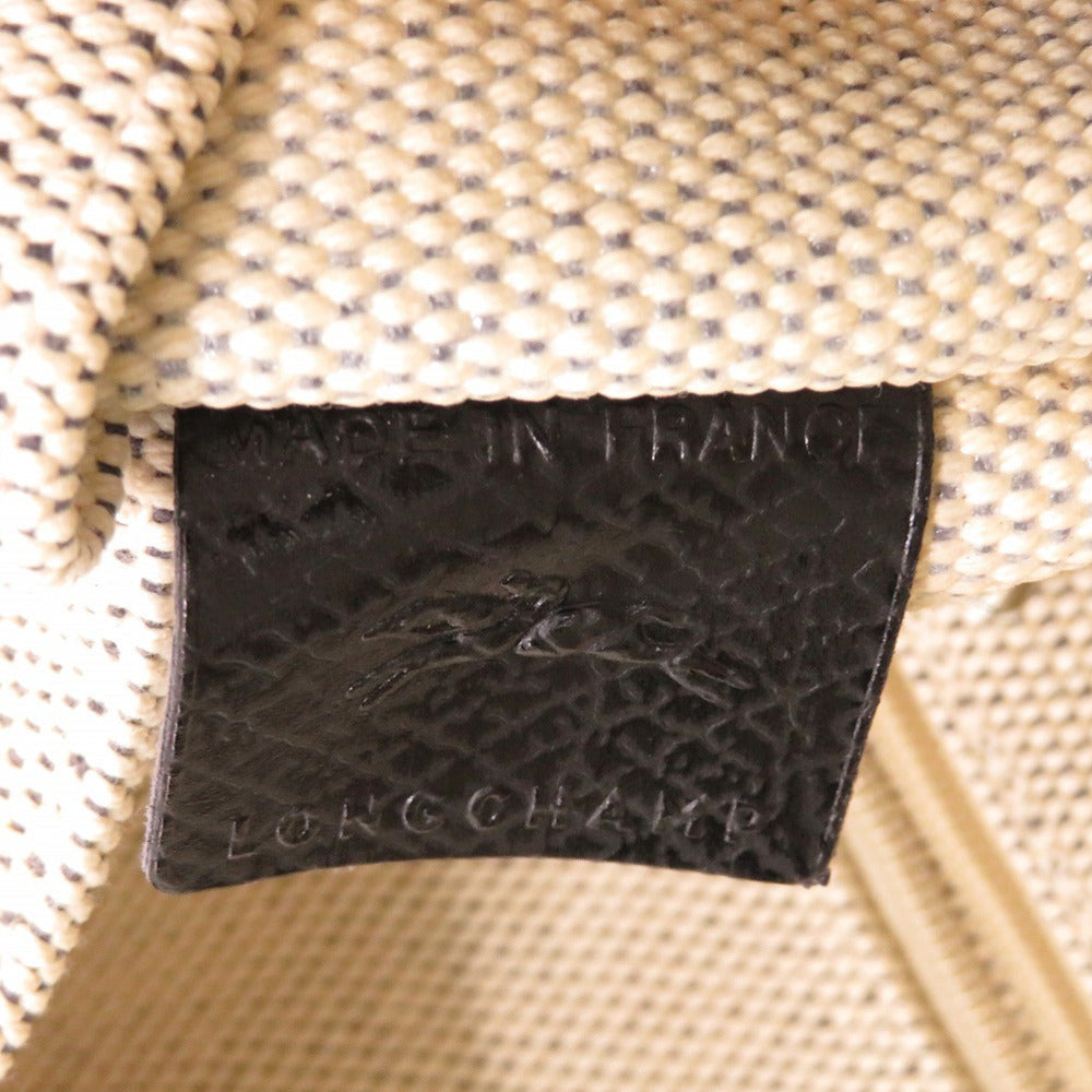 LONGCHAMP – Tote Bag – Rozo – Beige Canvas & Leather –