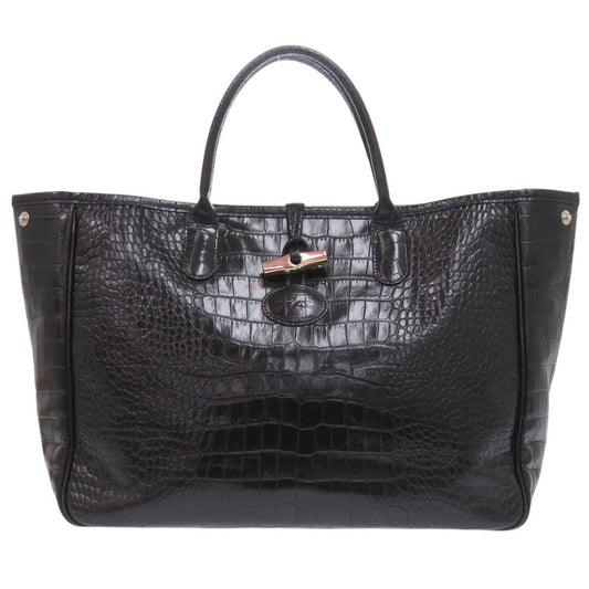 LONGCHAMP – Tote Bag – Embossed Leather Black