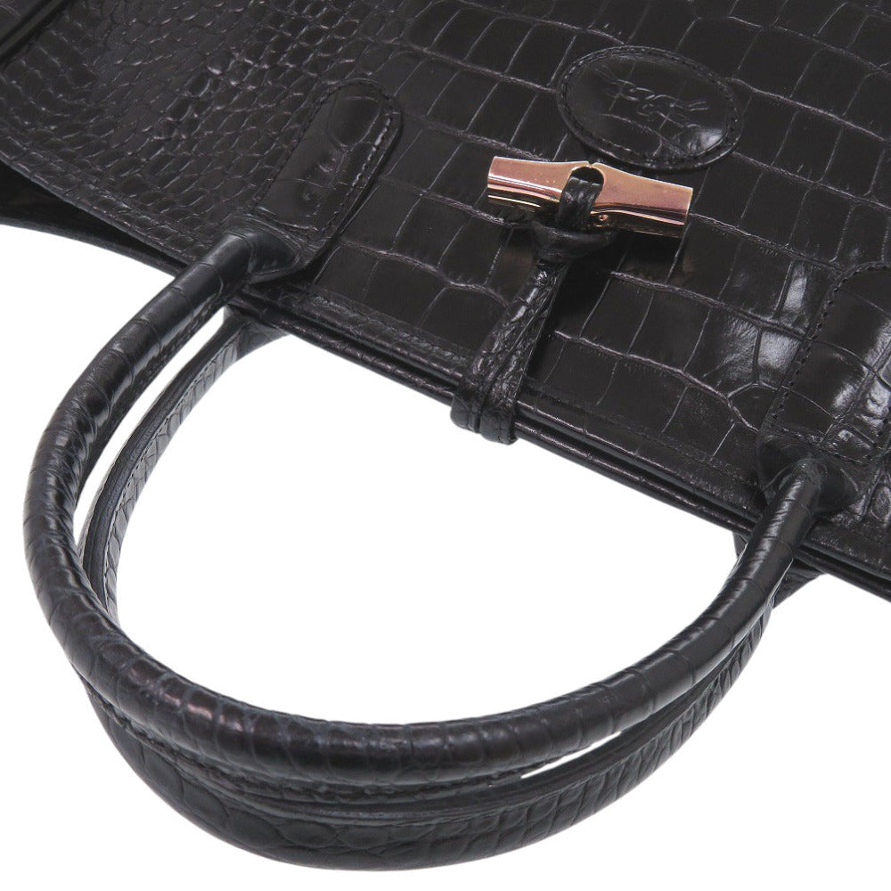 LONGCHAMP – Tote Bag – Embossed Leather Black