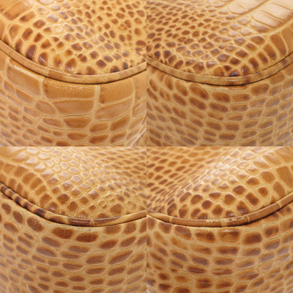 Longchamp – Rozo Handbag – Model Croco-Embossed Leather – Camel