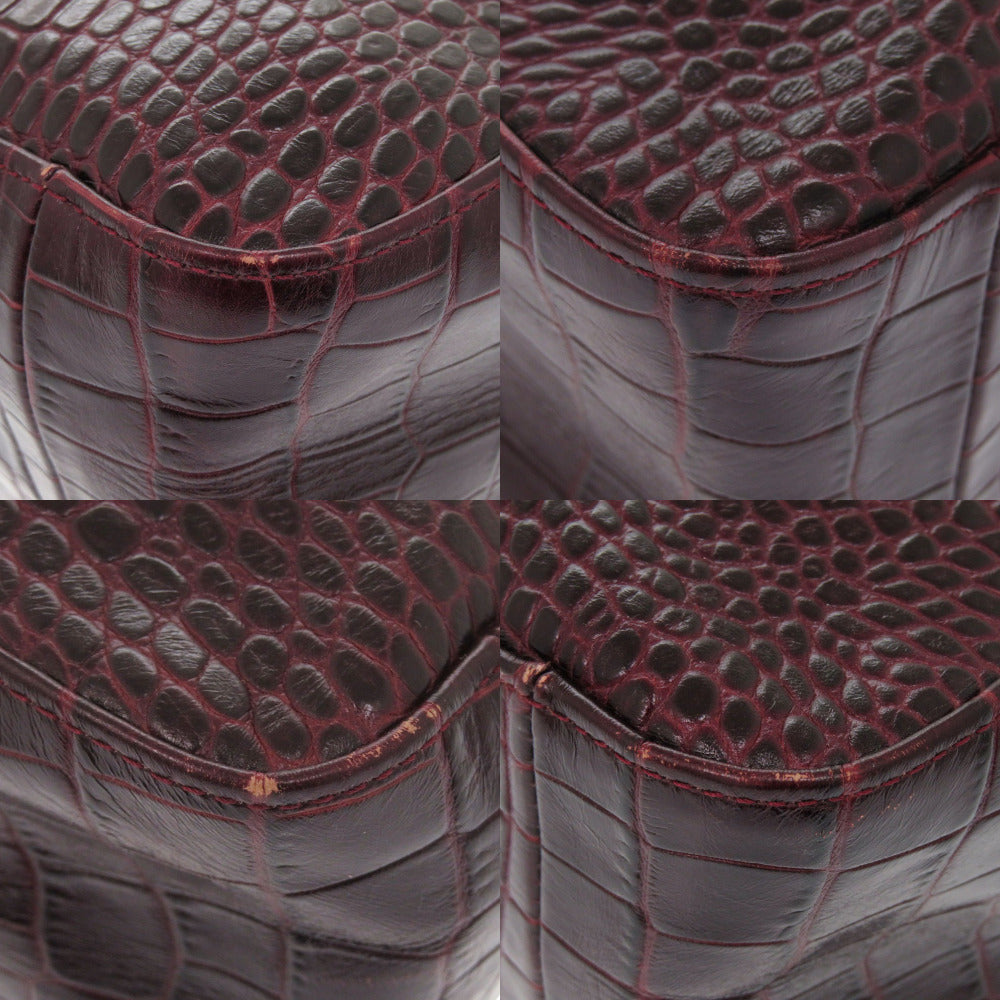 LONGCHAMP – Handbag – Rozo – Embossed Leather Bordeaux