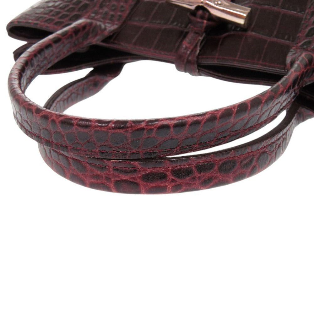 LONGCHAMP – Handbag – Rozo – Embossed Leather Bordeaux