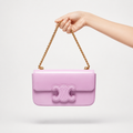 CELINE Triomphe Chain | Shoulder Bag Pink Shiny Calfskin | Authentic Previously Owned