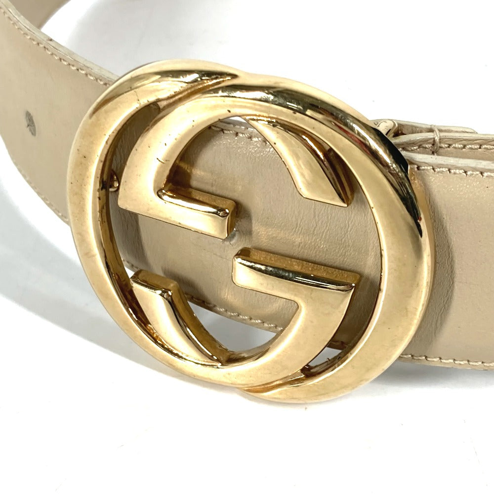 GUCCI – GG Logo Leather Belt – Model 037･0394 – Beige – Women’s Size 65 – 100% Authentic ✨Very Good Previously Owned Condition  ~54% Total Savings