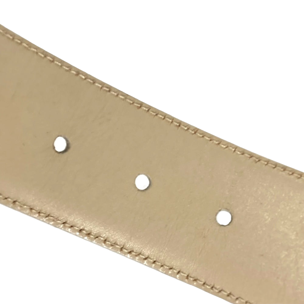 GUCCI – GG Logo Leather Belt – Model 037･0394 – Beige – Women’s Size 65 – 100% Authentic ✨Very Good Previously Owned Condition  ~54% Total Savings